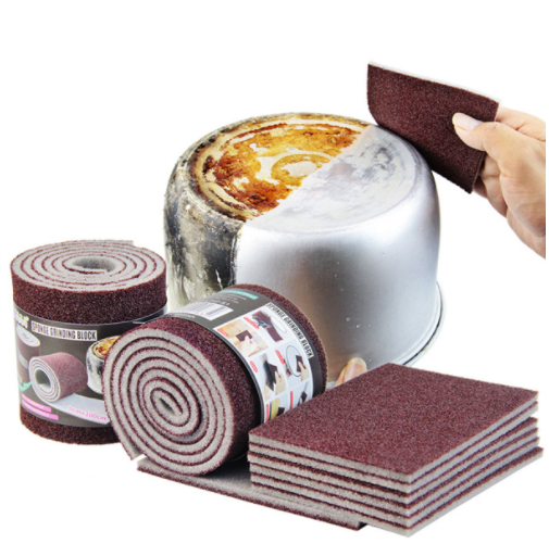 Roll of melamine sponges with abrasive coating, 100*9 cm