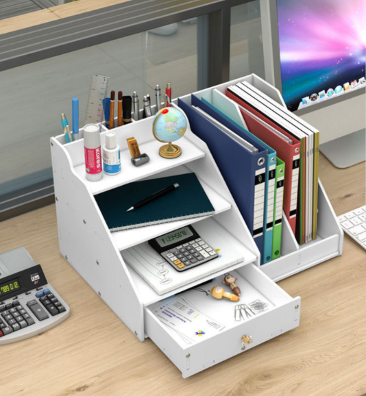 Desk organizer with drawer