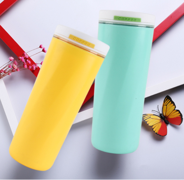 Set of glasses with covers ТCOOFFEEУ 400 ml (2 pcs.)