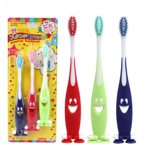 Set of children's toothbrushes ТSMILEУ (3 pcs.) on suction cups