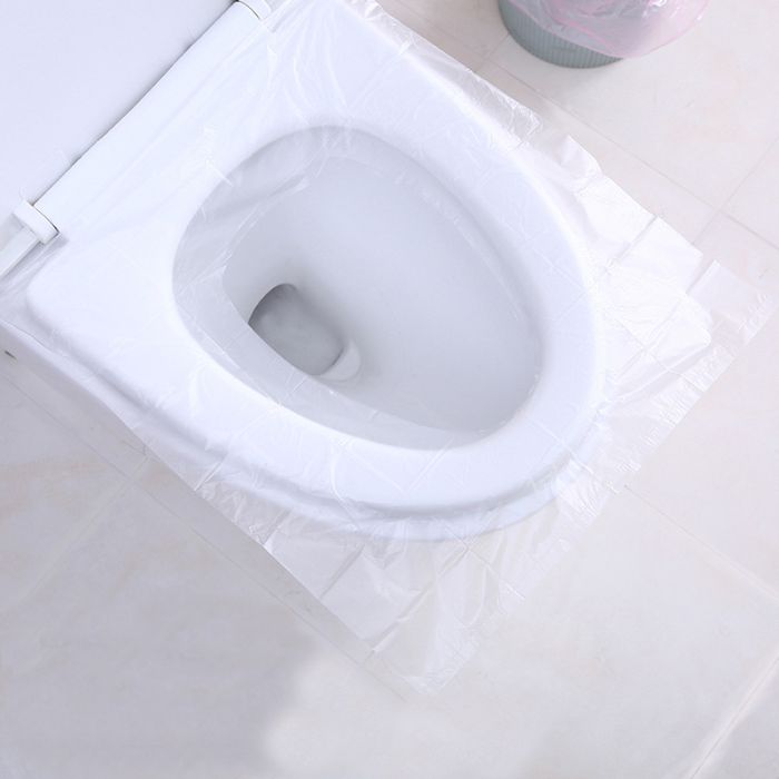 Disposable toilet seat cover (1 pc.), polyethylene, transparent, individually packaged