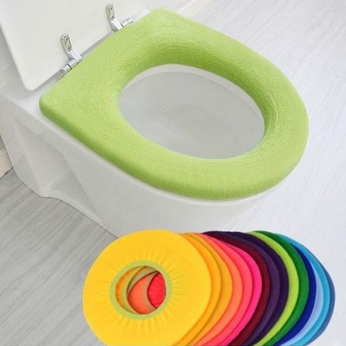 Fabric toilet seat cover