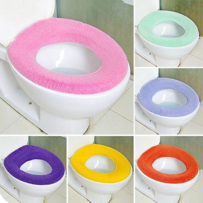 Fabric toilet seat cover