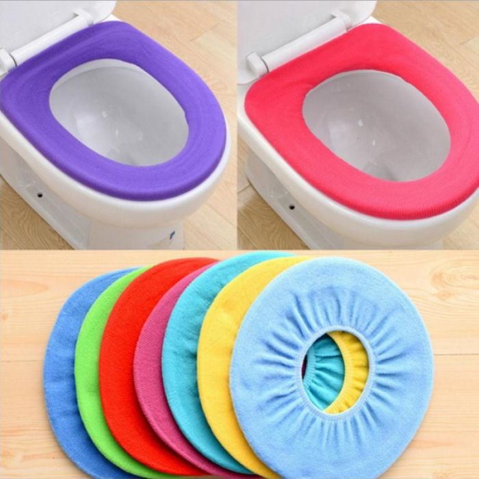 Fabric toilet seat cover