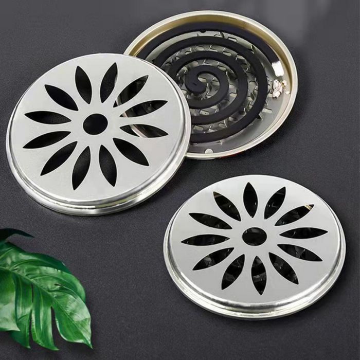 Mosquito coil holder with holes in the lid