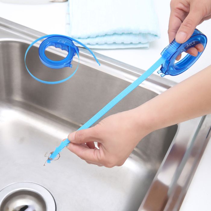 Tool for cleaning drains and unclogging clogs in kitchen and bathroom