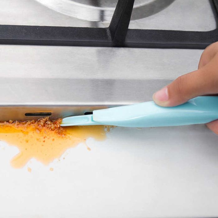 Multifunctional 3-in-1 plastic scraper for removing dirt from all surfaces + can opener