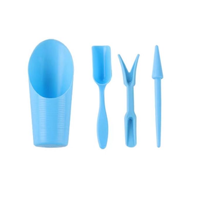 Set for planting plants (4 items) plastic: cup, trowel, ripper, bayonet