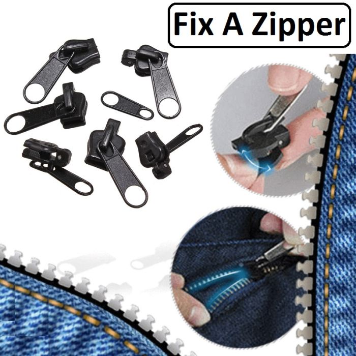 ТFix A ZipperУ zipper repair kit, set of 6 runners in 3 sizes