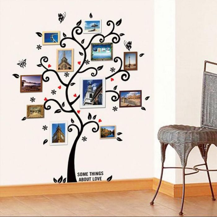 Self-adhesive vinyl sticker ТLove TreeУ - background for photo frames