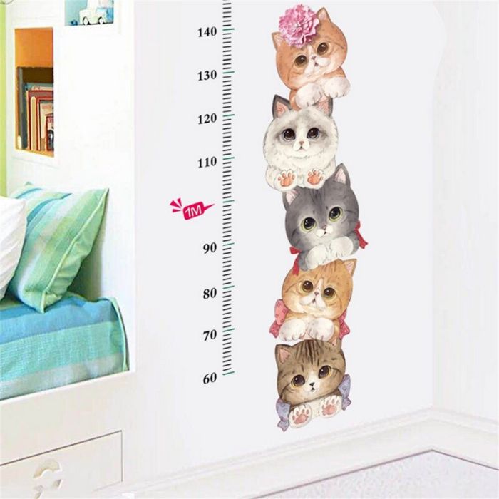 Self-adhesive vinyl sticker ТPussycatsУ height meter