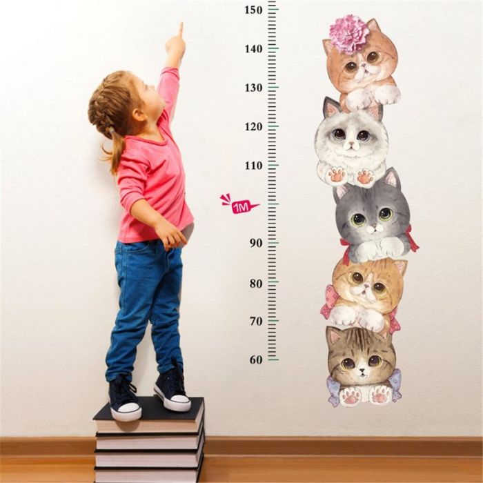 Self-adhesive vinyl sticker ТPussycatsУ height meter