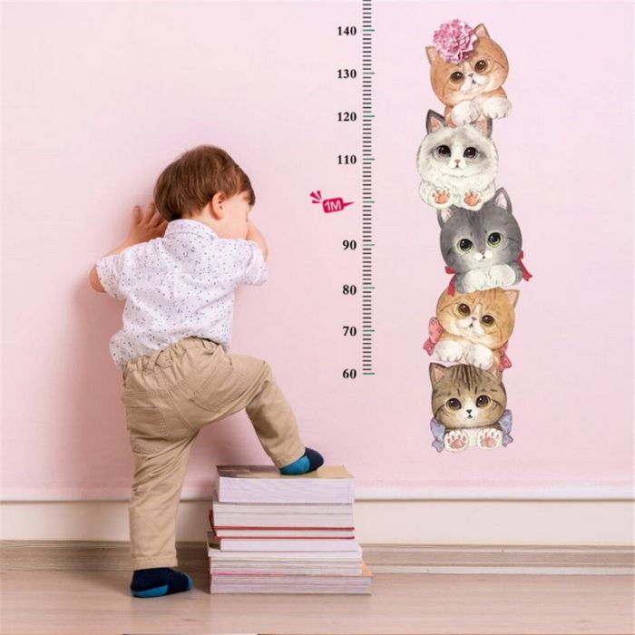 Self-adhesive vinyl sticker ТPussycatsУ height meter