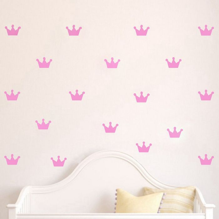 Stickers ТCrownsУ (15 stickers) on a sheet 21x29 cm, PVC, colors in assortment