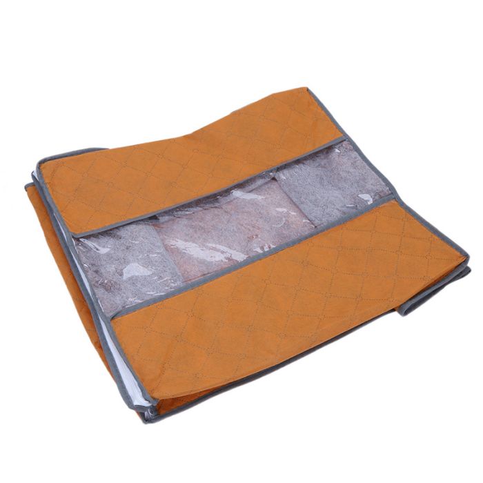 Organizer for storing bed linen, blankets and pillows with zippered cover