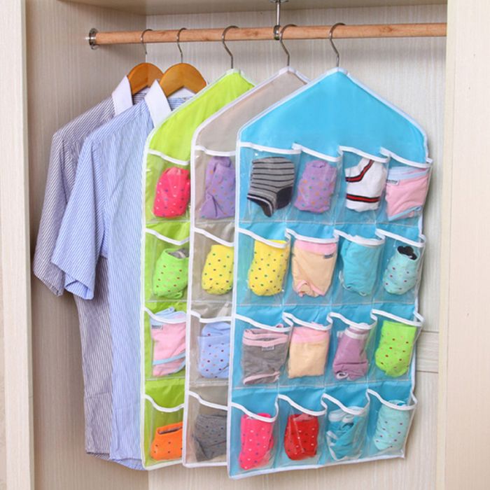 Closet organizer with 16 pockets