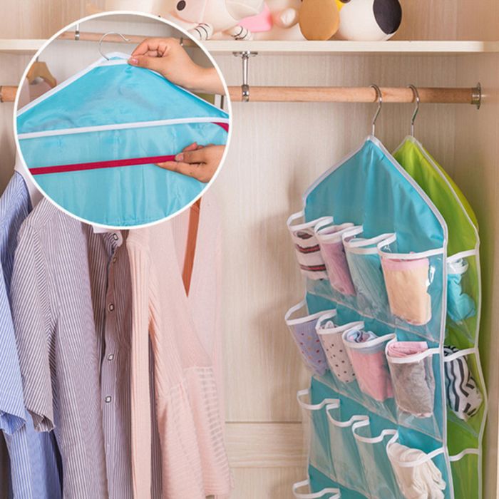 Closet organizer with 16 pockets