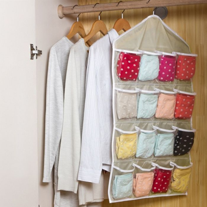 Closet organizer with 16 pockets