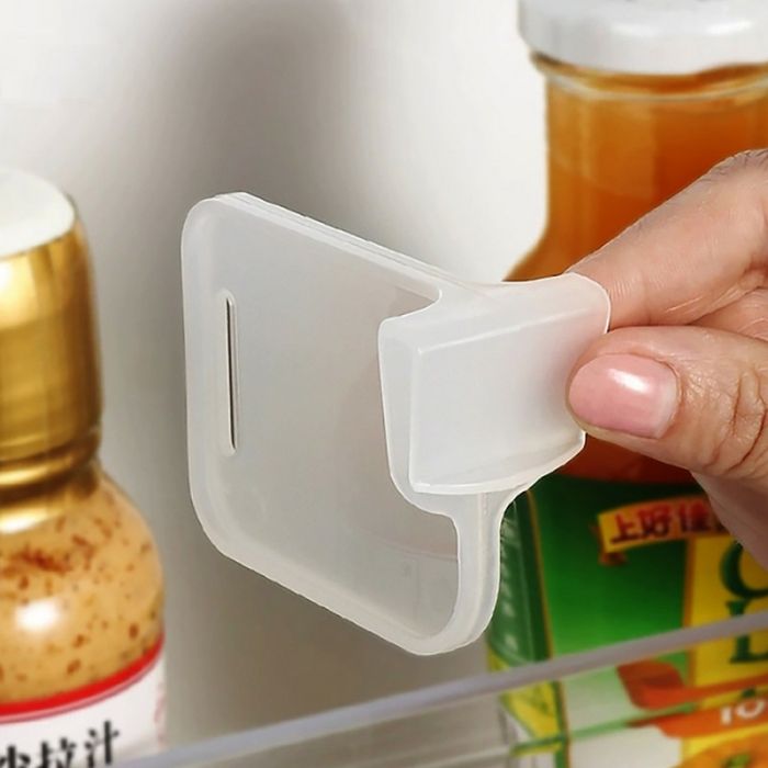 Partition for refrigerator shelves 1 piece, with clip, plastic, transparent