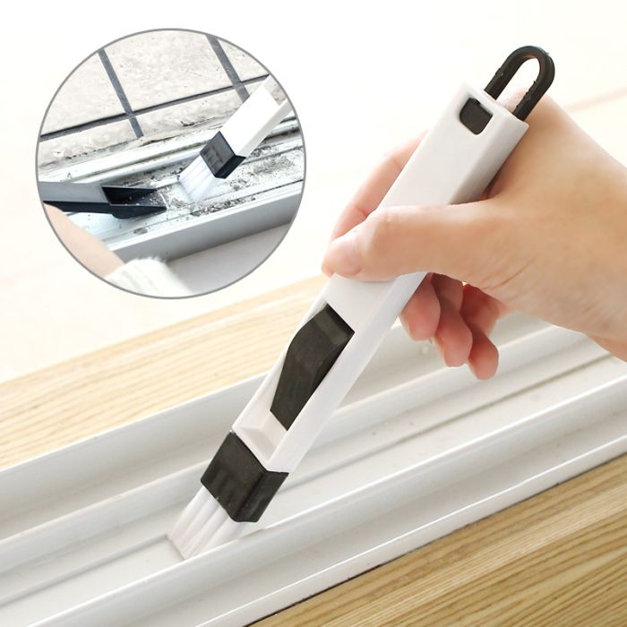 2-in-1 brush (brush + scoop) for cleaning doorways, window frames and window sills