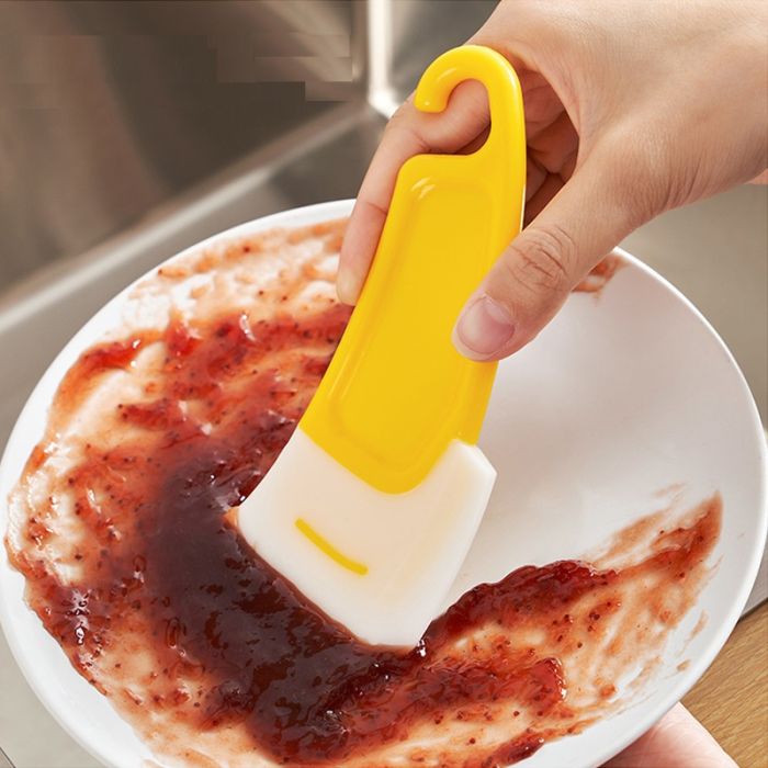 Silicone pan scraper