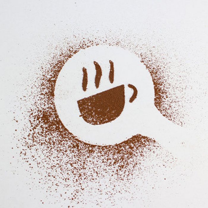 Cappuccino stencils in a set of 16 for creating designs on foam