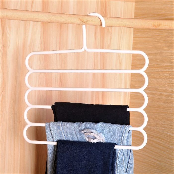 5-level closet rack, plastic, width 29 cm, colors in assortment