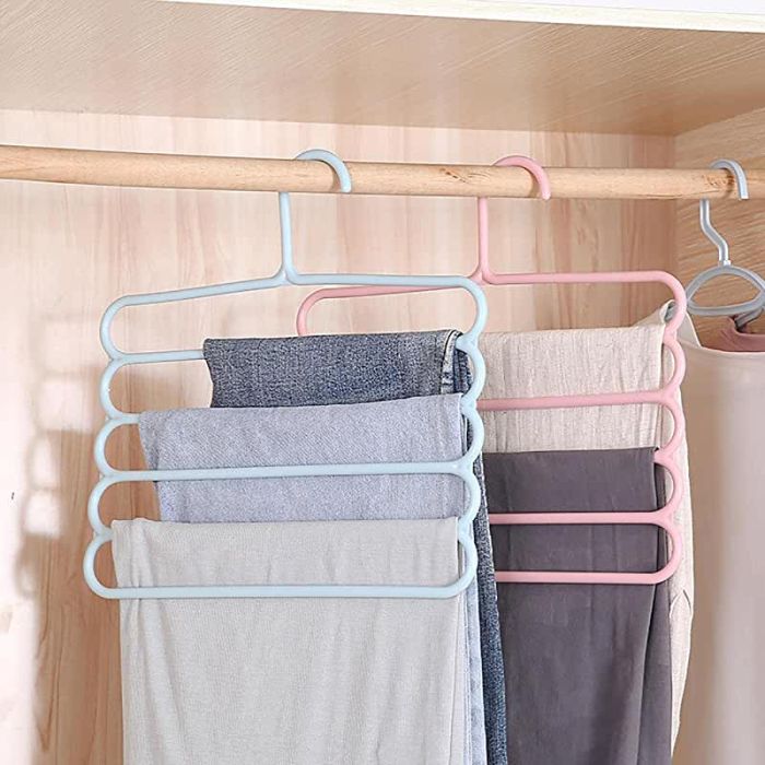 5-level closet rack, plastic, width 29 cm, colors in assortment