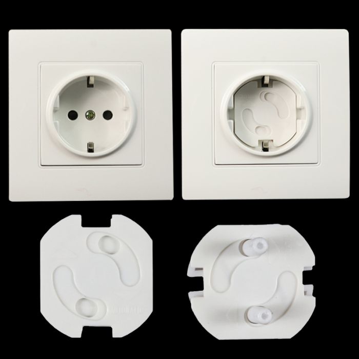 Plastic swivel socket plug for child safety