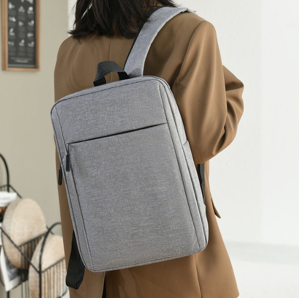 Business backpack for city with USB, gray