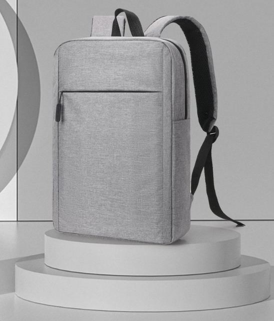 Business backpack for city with USB, gray