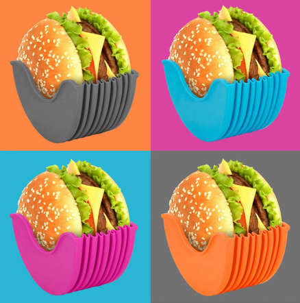 Silicone burger holder