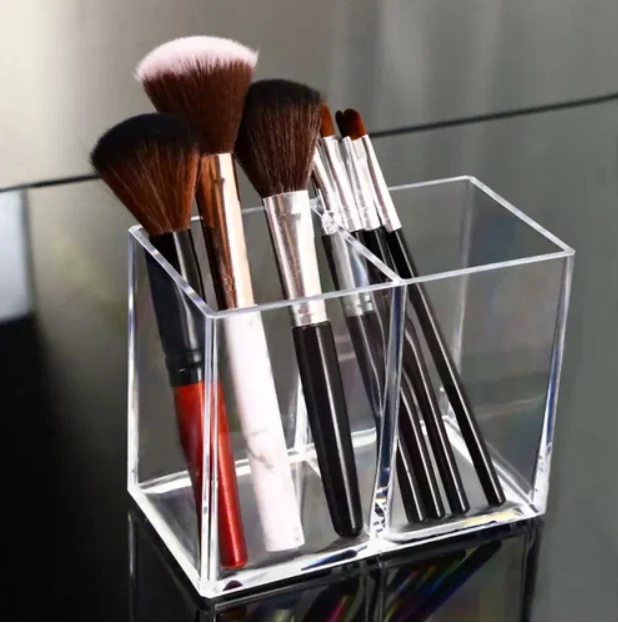 Acrylic organizer for cosmetics, 2 cells