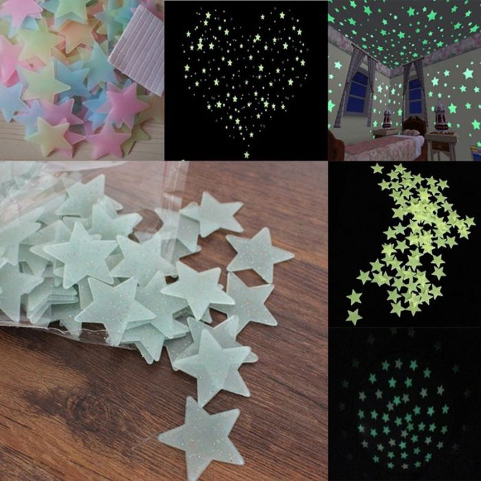 Set of luminous stars 70 pcs.