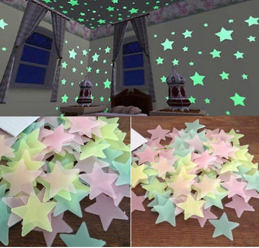 Set of luminous stars 70 pcs.