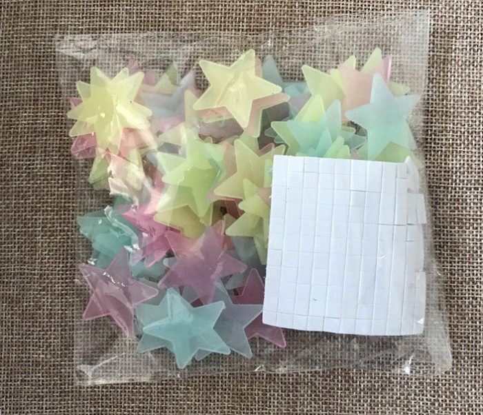 Set of luminous stars 70 pcs.