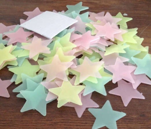 Set of luminous stars 70 pcs.